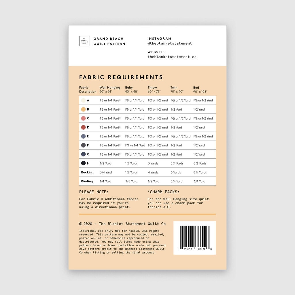 009 GrandBeach PaperPattern BackCover Square - Ramstane Farm