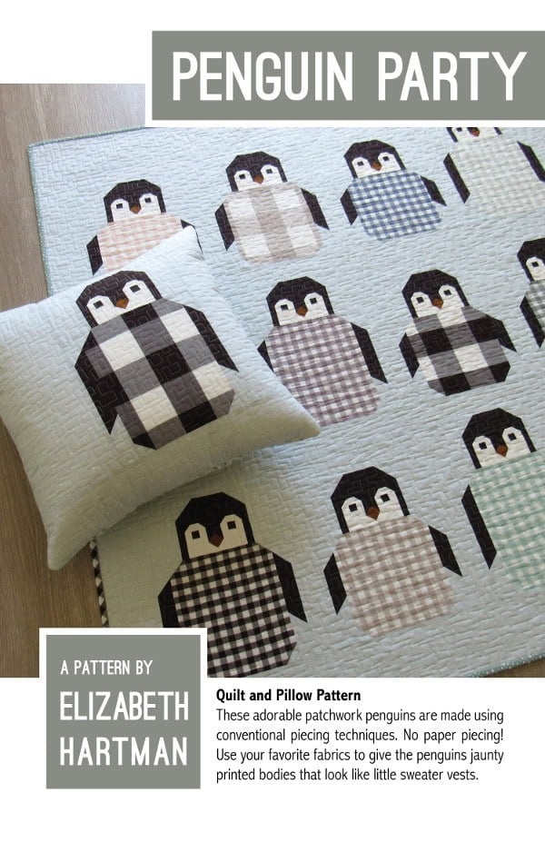 Elizabeth Hartman  Penguin Party  Quilt Pattern  The Garden Room at Ramstane Farm Kilmaurs