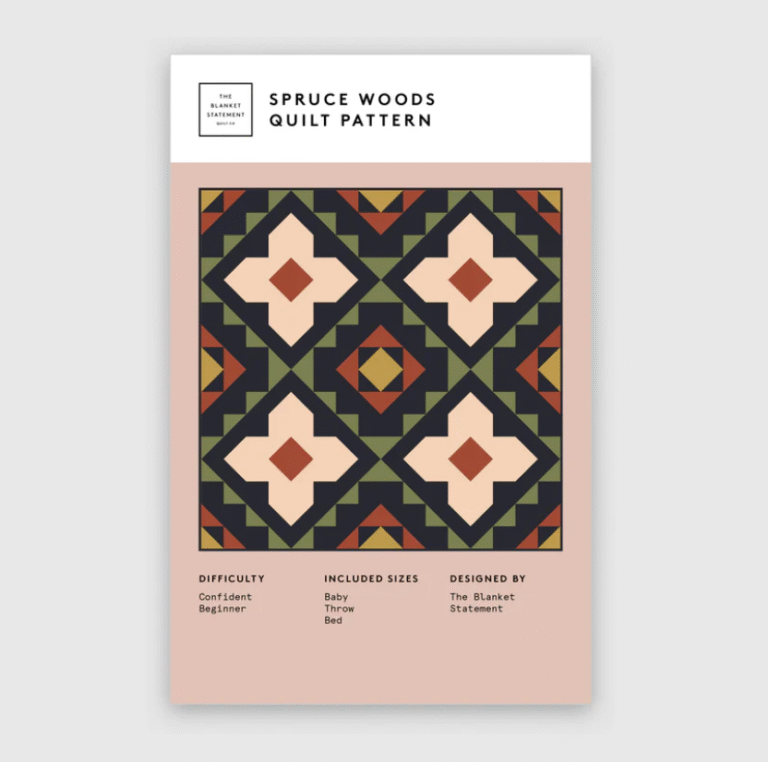The Blanket Statement - Spruce Woods - Quilt Pattern - The Garden Room at Ramstane Farm Kilmaurs