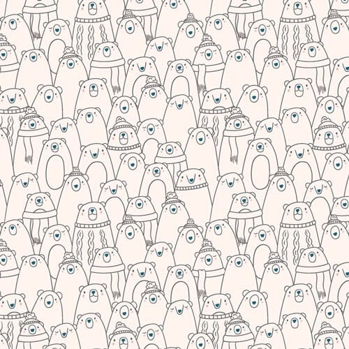 Cozy Bears by Arctic Tale by AGF Studio fo AGF. The Garden Room at Ramstane Farm.