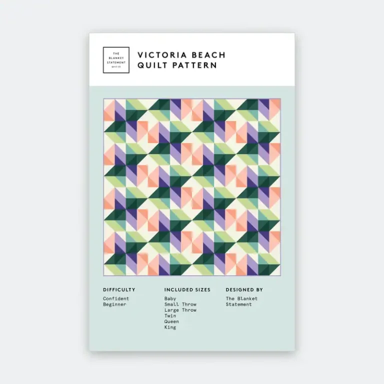 The Blanket Statement - Victoria Beach - Quilt Pattern. The Garden Room at Ramstane Farm.