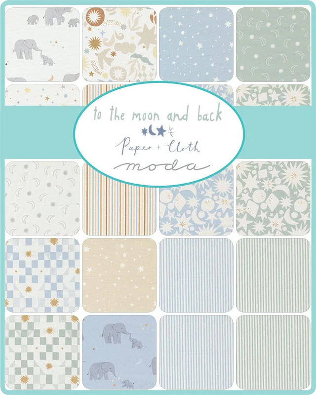 To the Moon and Back by Paper & Cloth for Moda - Charm Pack