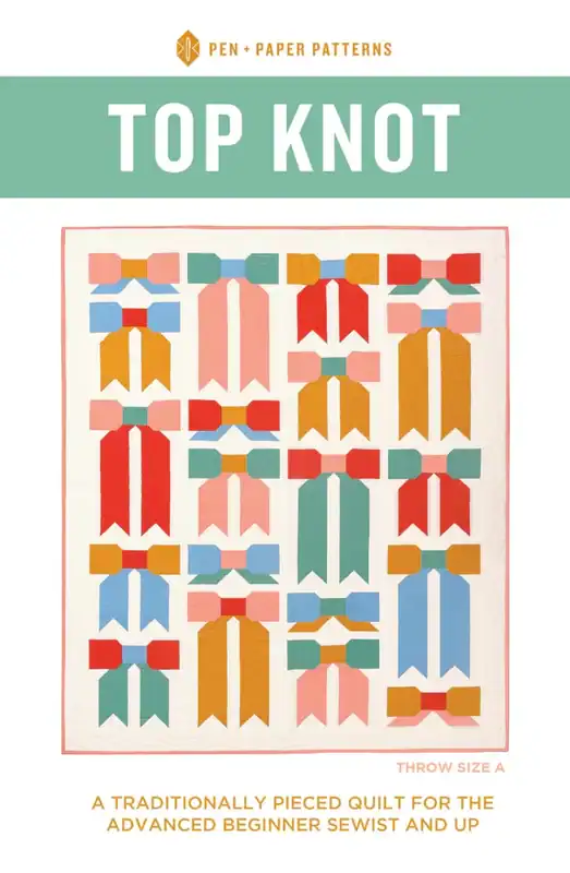 Pen and Paper - Top Knot - Quilt Pattern. The garden room at ramstane farm.